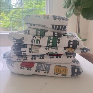 pottery barn kids Train FULL sheets set